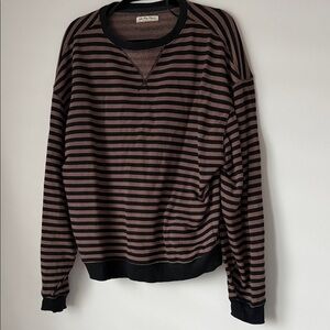 Free people Striped Brown and Black Sweatshirt